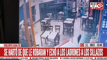 Comerciante enfrentó a ladrones armados y los espantó a sillazos limpios