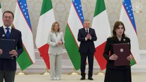 Samarcanda - Incontro Meloni - Mirziyoyev, la cerimonia di firma degli accordi (29.05.25)