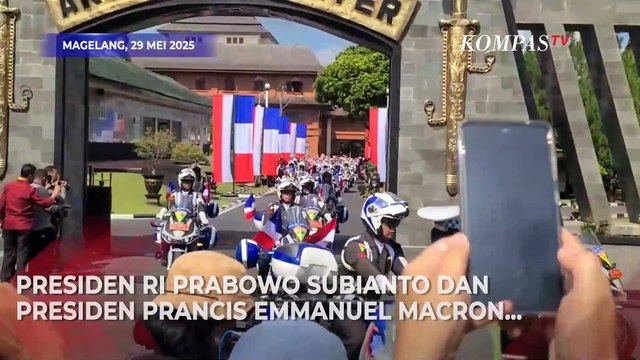 Tinggalkan Akmil ke Borobudur, Presiden Prabowo dan Presiden Prancis Emmanuel Macron Sapa Warga