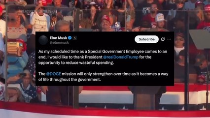 Elon Musk leaves Trump’s White House but says DOGE crusade will continue