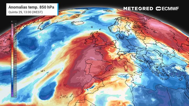 Anomalias de temperatura a 850 hPa atestam o verão que chegou neste fim de maio, inicio de junho!
