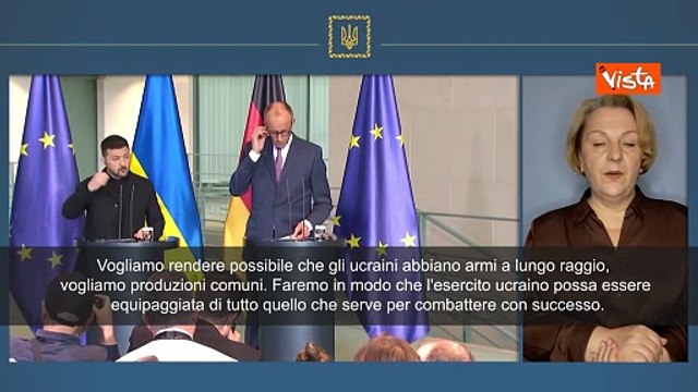 Merz: Aiuteremo l'Ucraina a produrre armi a lungo raggio