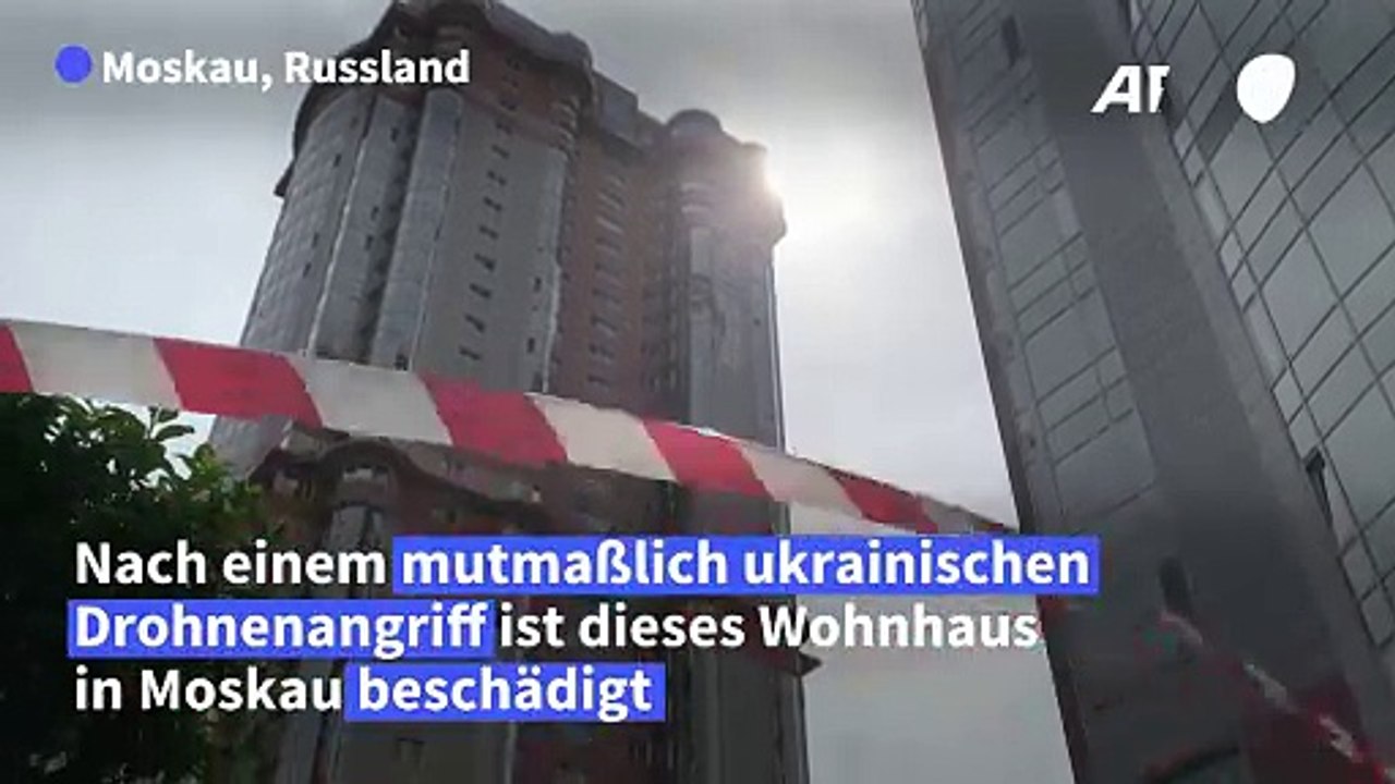 Drohnenangriff auf Moskau: Wohnhaus beschädigt