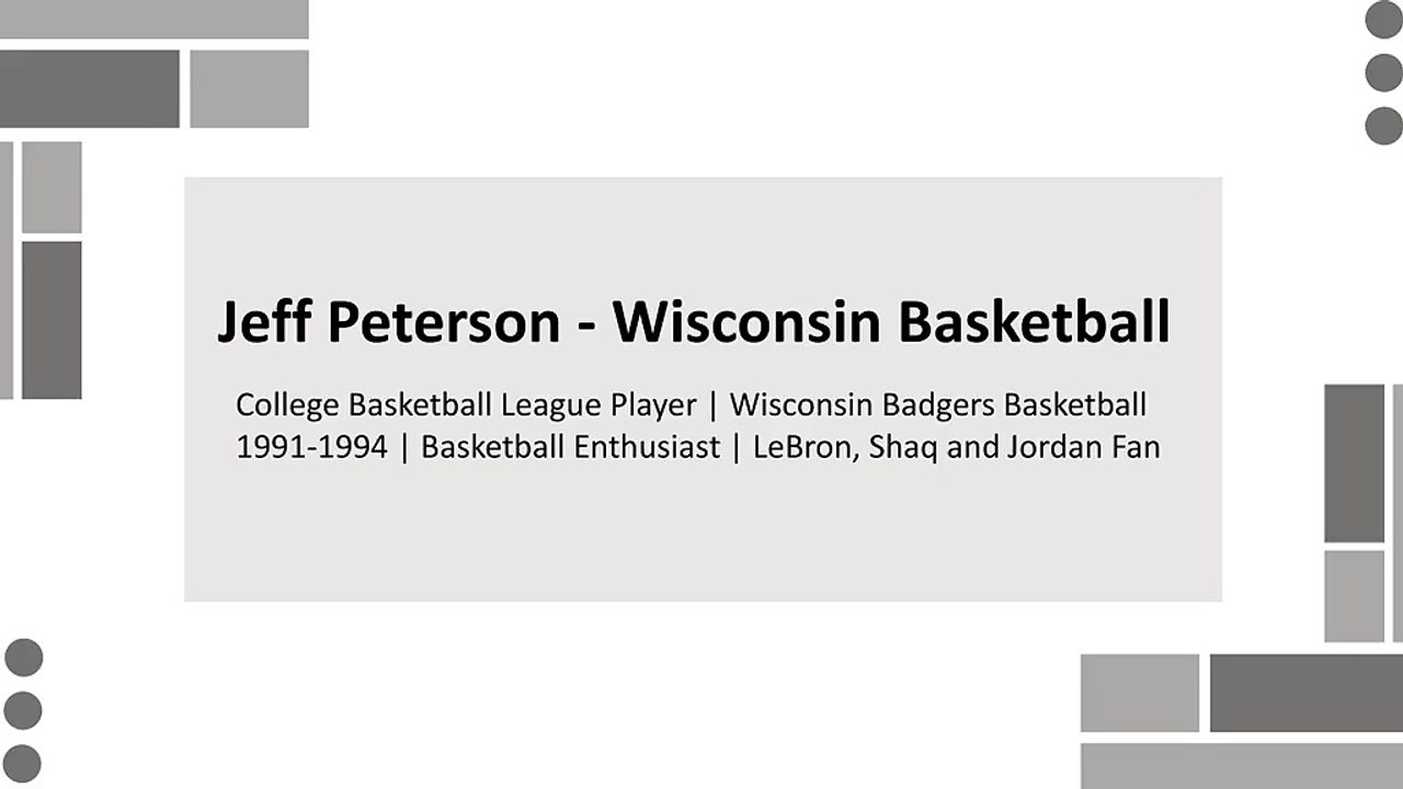 Jeff Petersen - Wisconsin - A Competitive Planner