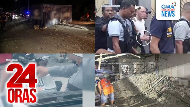 24 Oras: (Part 1) 3 patay, 7 sugatan sa pag-araro ng 18-wheeler na nawalan umano ng preno; ex-Rep. Arnie Teves na wanted para sa mga kasong pagpatay, ipina-deport matapos arestuhin sa Timor-Leste; MMDA, nagbabala laban sa mga motoristang..., atbp.