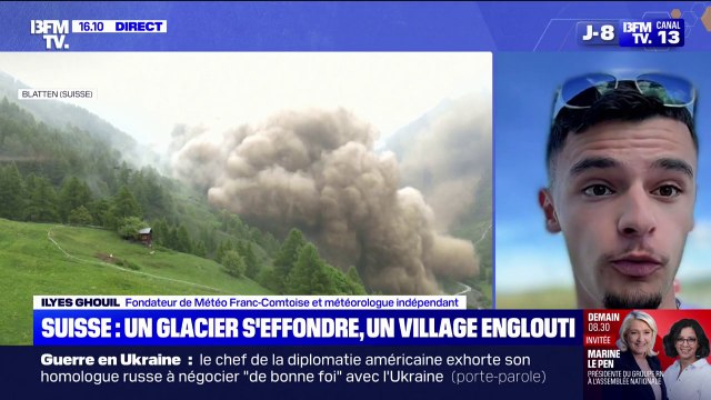 Suisse: Le changement climatique amplifie l'érosion , explique ce météorologue après l'effondrement d'un glacier