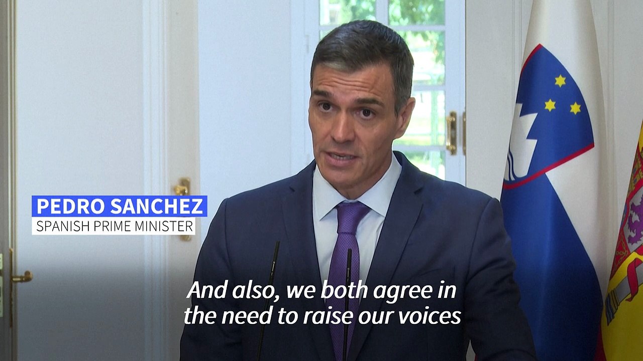 EU 'should join in the arms embargo on Israel', says Spanish PM Sanchez