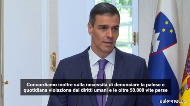 Sanchez: Spagna e Slovenia a favore embargo sulle armi contro Israele