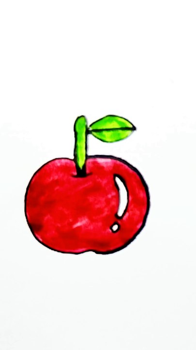 How to draw a apple from 5
