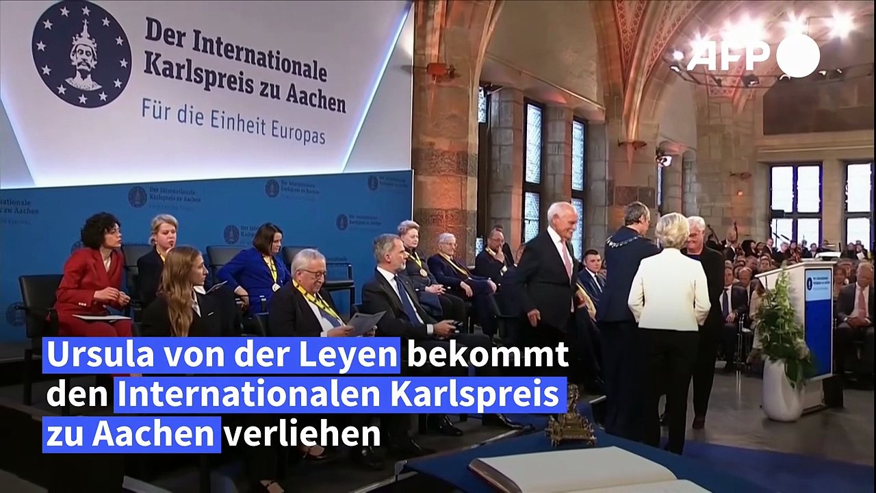 Karlspreis für von der Leyen - Aufruf zu 'unabhängigem Europa'