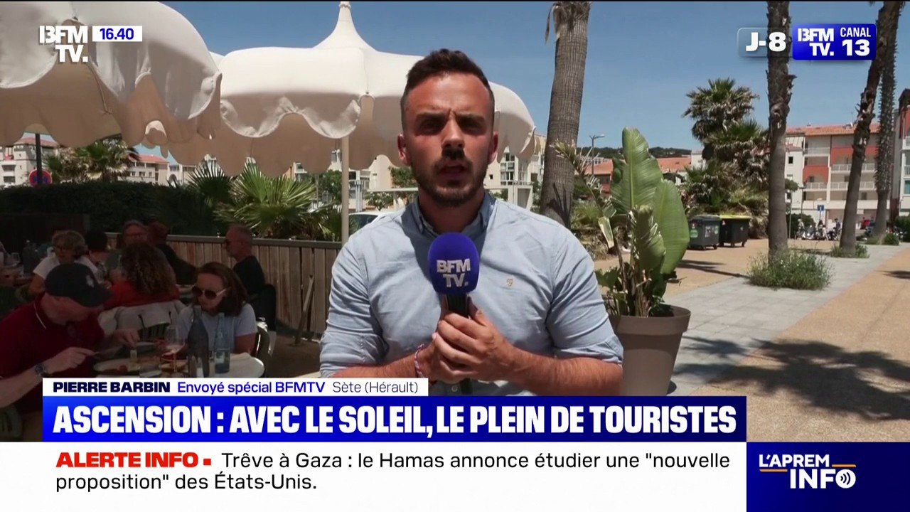 "Le temps est avec nous enfin": à Sète, les commerçants font le plein de touristes pour ce week-end de l'Ascension