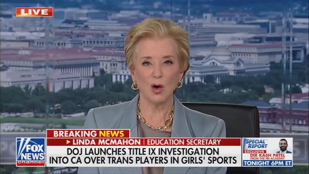 Linda McMahon makes bold claim Riley Gaines (who tied 5th) would have won race if not for trans swimmer