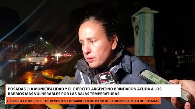Posadas La Municipalidad y el Ejército Argentino brindaron ayuda a los barrios más vulnerables por las bajas temperaturas