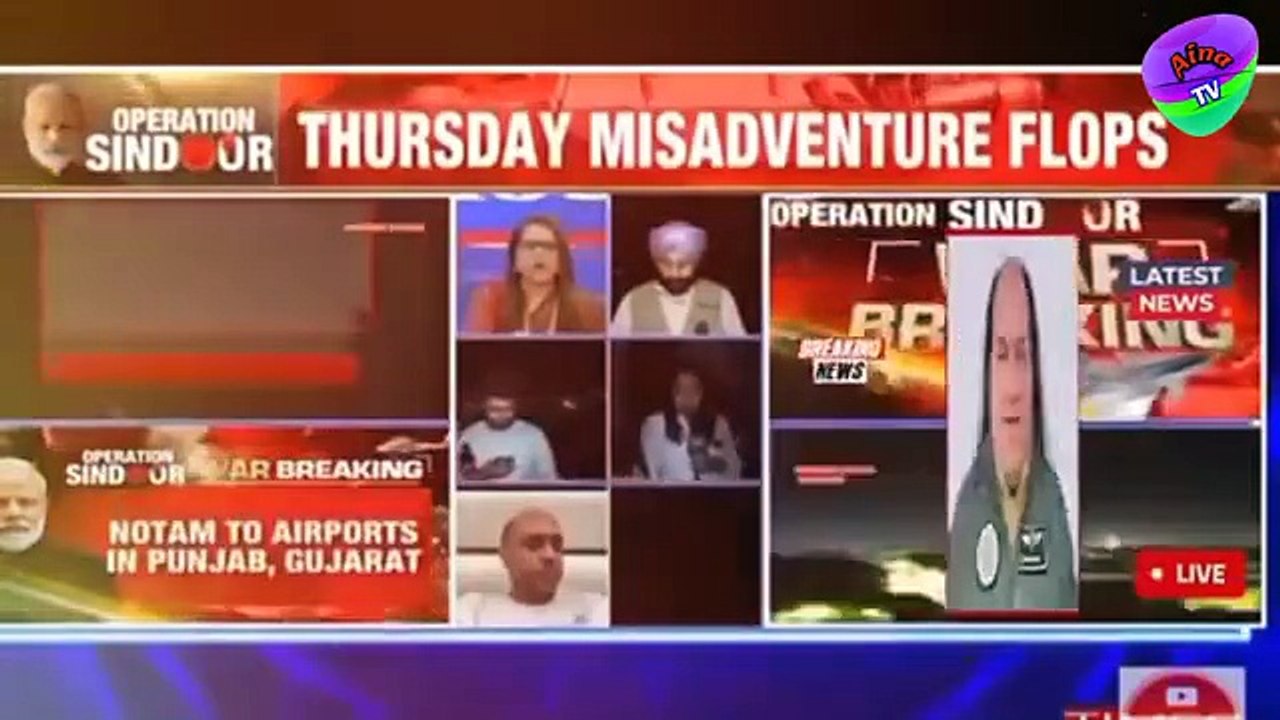 Godi media funny reporting during ind pak war -indian media funny reaction on war _ AinaTv