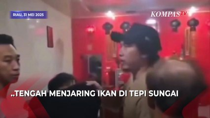 Momen Pelaku Judi Online Menangis usai Ditangkap Saat Jaring Ikan di Sungai