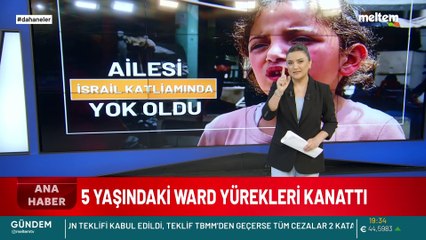 İsrail'in ailesini yok ettiği 5 yaşındaki Ward yürekleri kanattı.