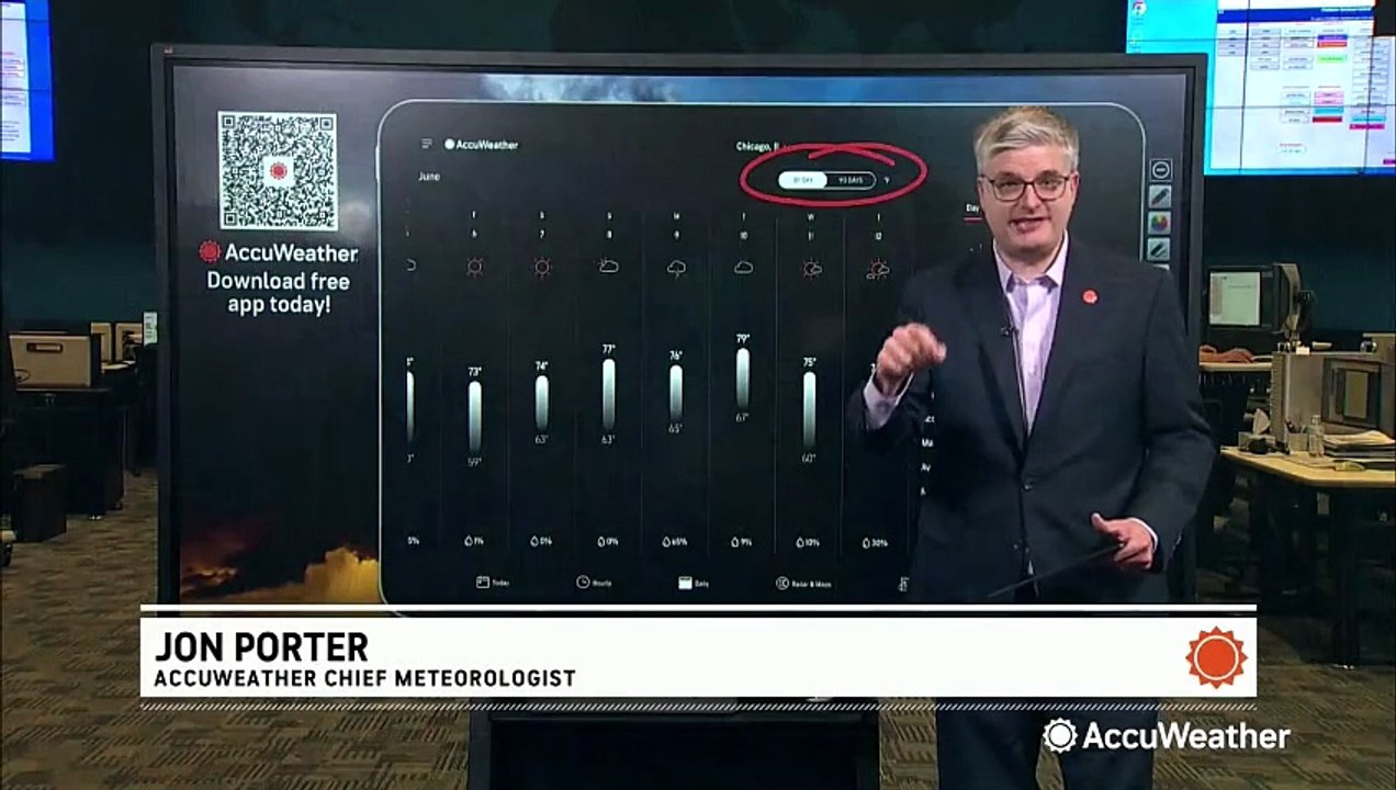 Accessing long-range forecasting with the free AccuWeather app