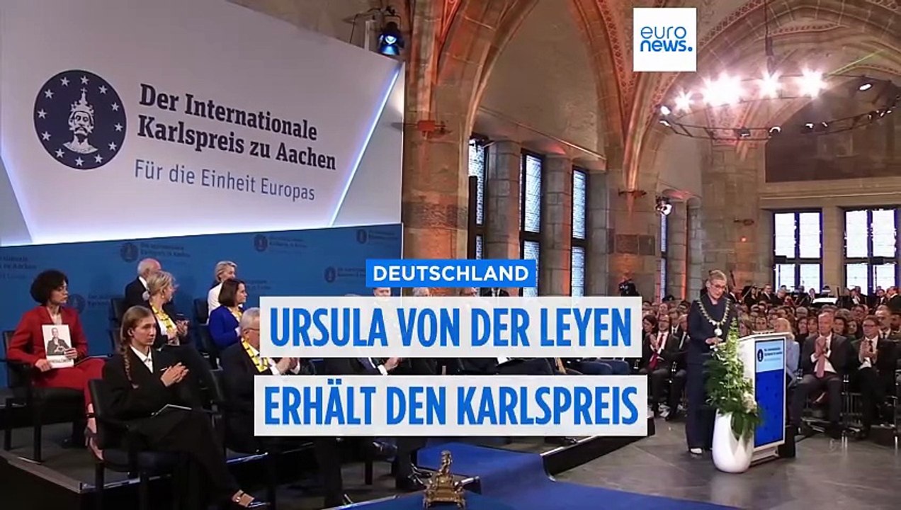 Ursula von der Leyen erhält Karlspreis