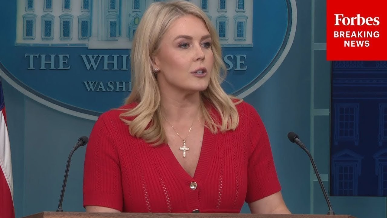 Karoline Leavitt Holds White House Press Briefing After Two Courts Strike Down Trump's Tariffs