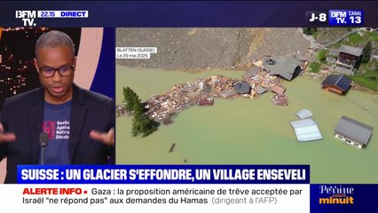 Éboulement en Suisse: "Plus le temps passe, plus l'eau s'accumule, plus le risque augmente", explique Gaël Musquet, météorologue