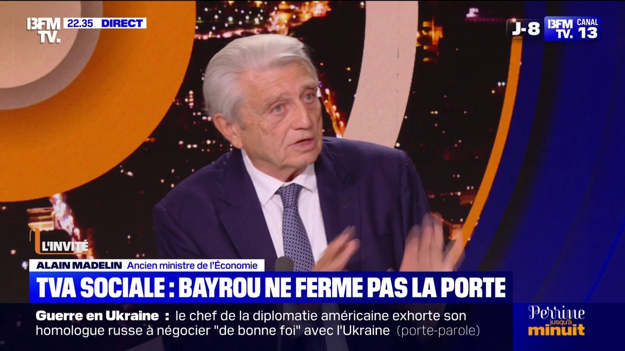 "Je combats la TVA sociale, parce que c'est une arnaque depuis des années", explique Alain Madelin, ancien ministre