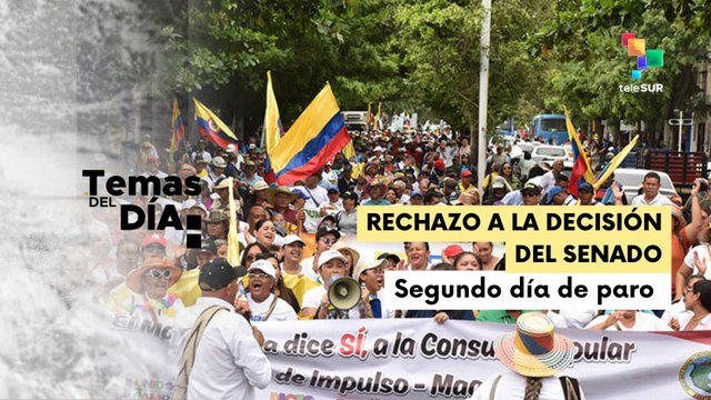 Segundo día de paro convocado por la central de trabajadores en Colombia