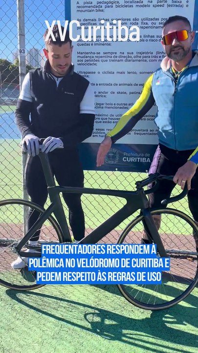 Frequentadores respondem à polêmica no velódromo de Curitiba e pedem respeito às regras de uso