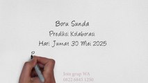 Kode Syair Boru Sunda Hari Jumat 30 Mei 2025 #PakTuntung
