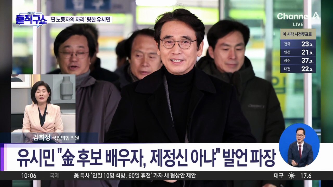 [6·3 핫2]유시민 “金 후보 배우자, 제정신 아냐” 발언 파장