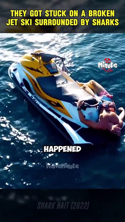 They got stuck on a broken jet ski surrounded by sharks 😱 @viral @movies @recaps