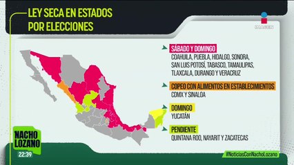 El 1 de junio habrá Ley Seca en estos estados por la jornada electoral judicial