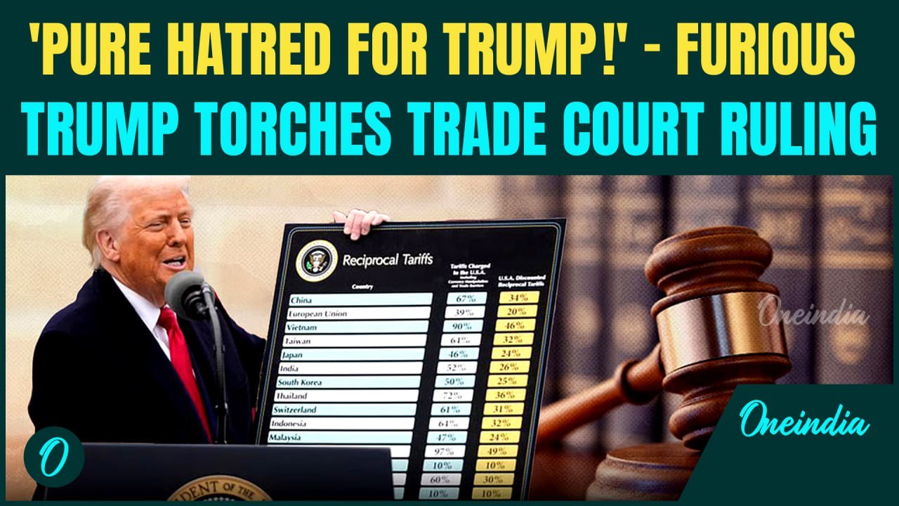 TRUMP ERUPTS After Trade Court Blocks Tariffs; Slams Judges for ‘Hatred', Shames 'Sleazebag' Leo
