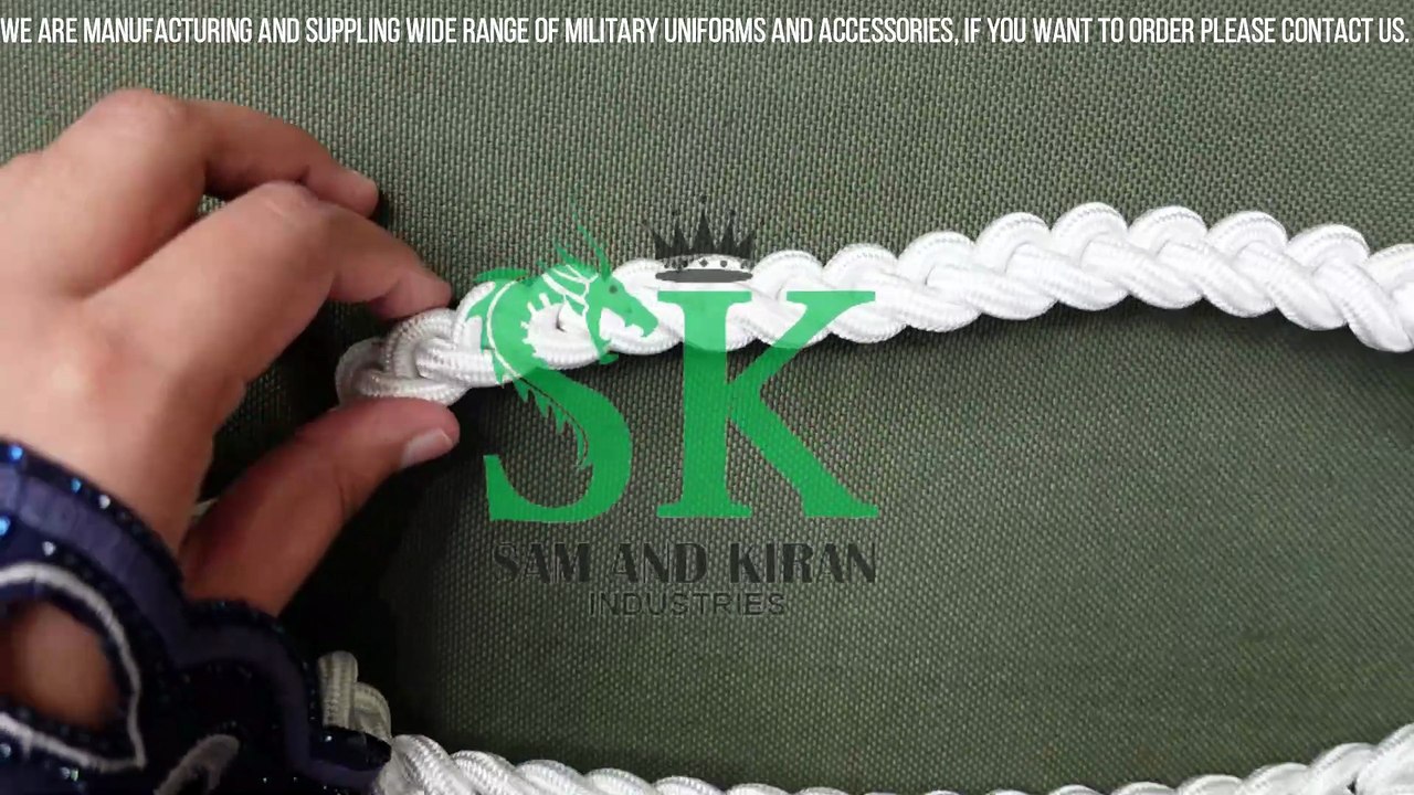 Customized Whistle Cord on Uniform Lanyards, White Silk Nylon Sports Scout Lanyard