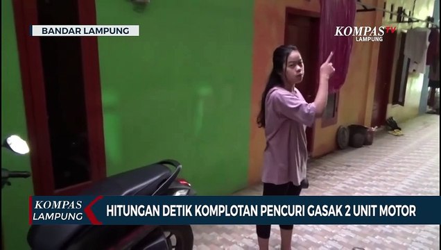 Hitungan Detik Komplotan Pencuri Gasak 2 Unit Motor