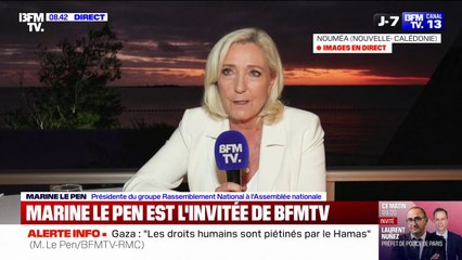 Marine Le Pen: "Si M. Bayrou entend augmenter les impôts, il nous poussera [...] à voter une censure"