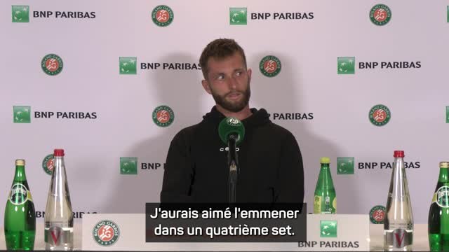 Roland-Garros - Moutet : Djokovic m'a montré mes faiblesses