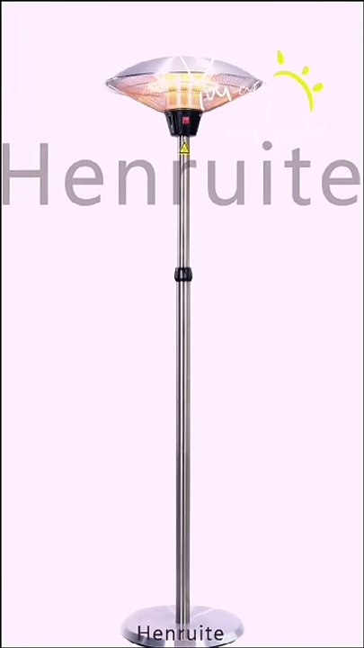 High Quality Waterproof Umbrella Infrared Heater Freestanding Halogen Electric Patio Heater for Outdoor Use