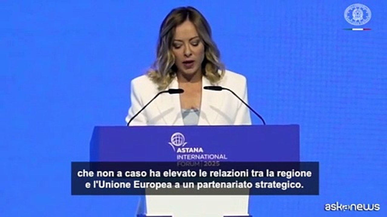Meloni: con Asia centrale collaborazione strategica, Ue segue Italia