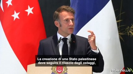 M.O., Macron: riconoscimento Palestina è una necessità politica