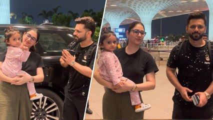Mumbai Airport Diaries: Disha Parmar & Rahul Vaidya Get Clicked With Their Cute Little Daughter