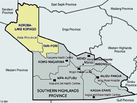 Map of Southern Highlands Province. Peta Provinsi Dataran Tinggi Selatan. Southern Highlands Province Map. Map of Province of Southern Highlands. Province of Southern Highlands Map. Map bilong Sauten Hailans Provins. 南部ハイランド州の地図. 南部高地省地图. 사우스 하이랜드 지방 지도