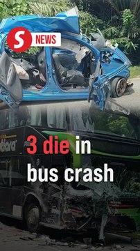 Three people killed after car crashes into express bus in Kuala Krai