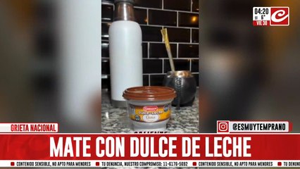 Recomendó el mate con dulce de leche y generó polémica en las redes