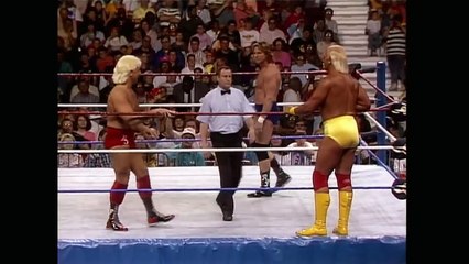 FULL MATCH_ Hulk Hogan _ “Rowdy” Roddy Piper vs. Ric Flair _ Sid Justice_ March 9, 1992