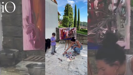 Paola Turani Condivide un Tenero Momento di Arte con il Figlio Enea 🎨