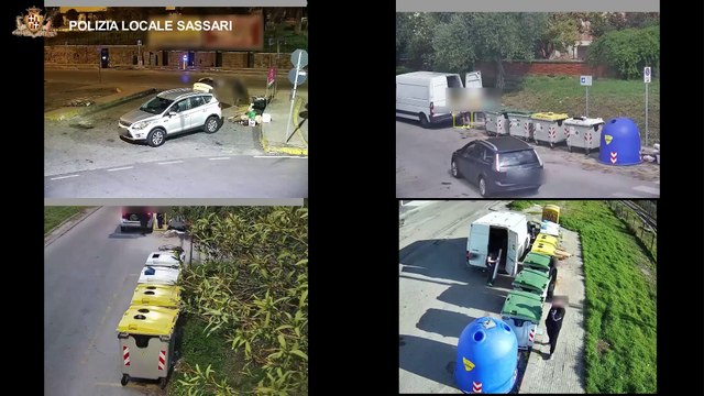 Sassari, gli incivili della differenziata incastrati dai rifiuti: ecco le immagini