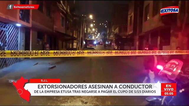 Asesinan a conductor de Etusa en SJL: Extorsionadores exigían pago de cupo a empresa
