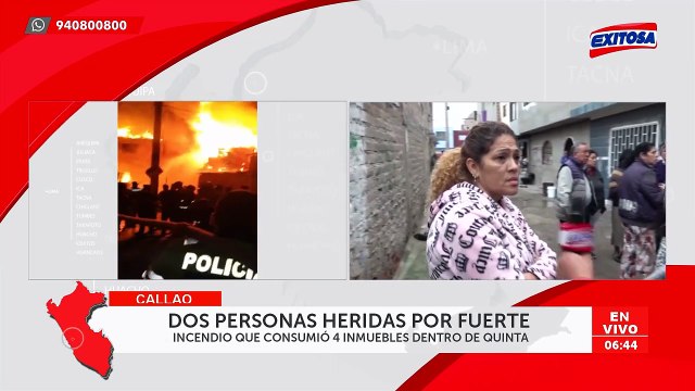 Incendio deja dos heridos y cuatro casas afectadas en el Callao: Fuego habría iniciado por vela encendida
