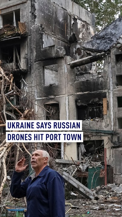 Russian forces launch drone attack on Ukrainian port region