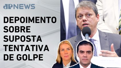 Tarcísio de Freitas diz que Bolsonaro “jamais” teve intuito golpista; Deysi e Vilela comentam